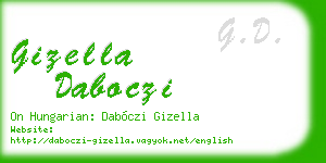 gizella daboczi business card